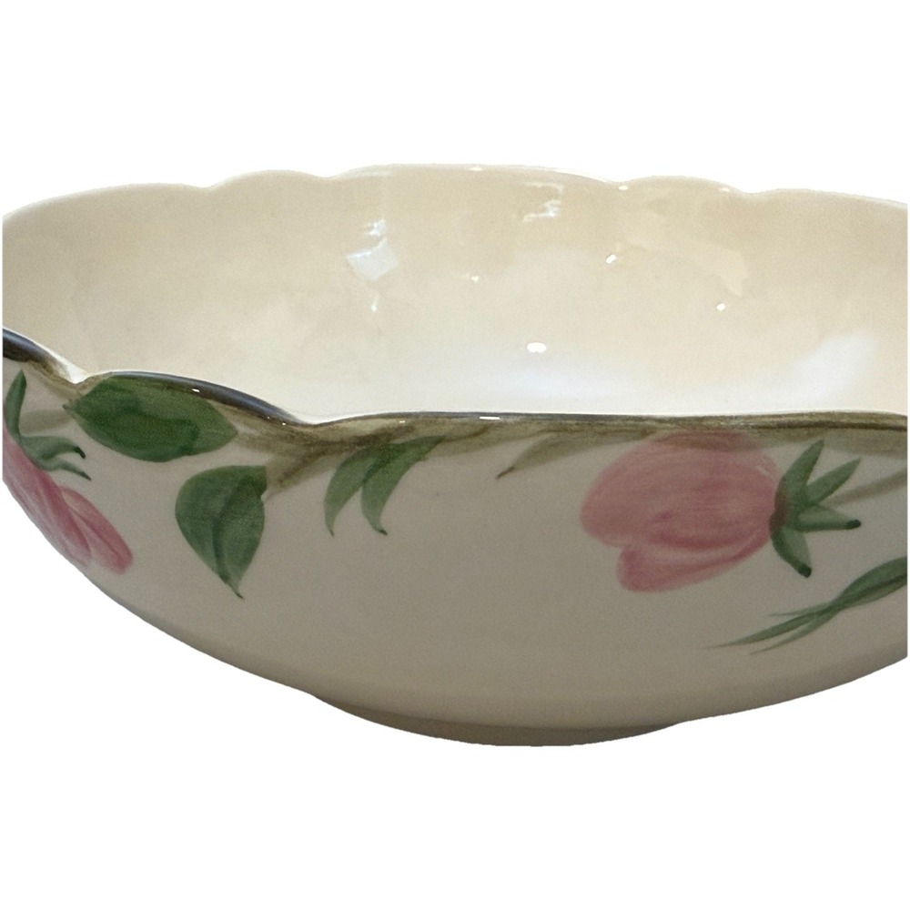 🌸Vintage 10.2" Large‎ Franciscan Desert Rose Scalloped Serving Salad Fruit Bowl - Picture 10 of 11